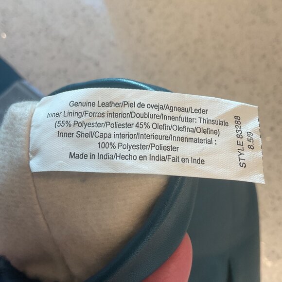 NWT Isotoner Leather Thinsulate Lined Gloves Size 8.5/9 - Picture 6 of 6